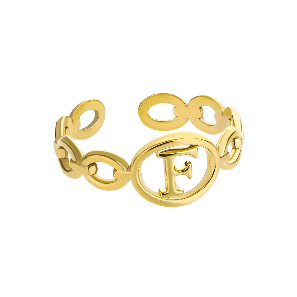 circle charm rings with letters initial| Alibaba.com